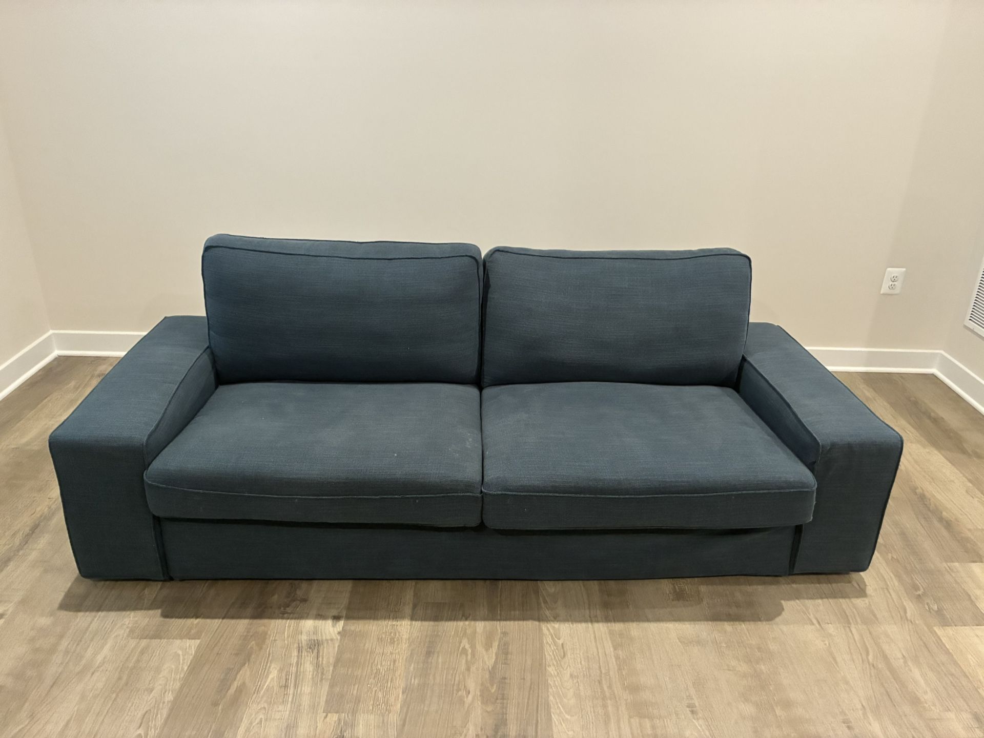 Blue IKEA Couch Wide
