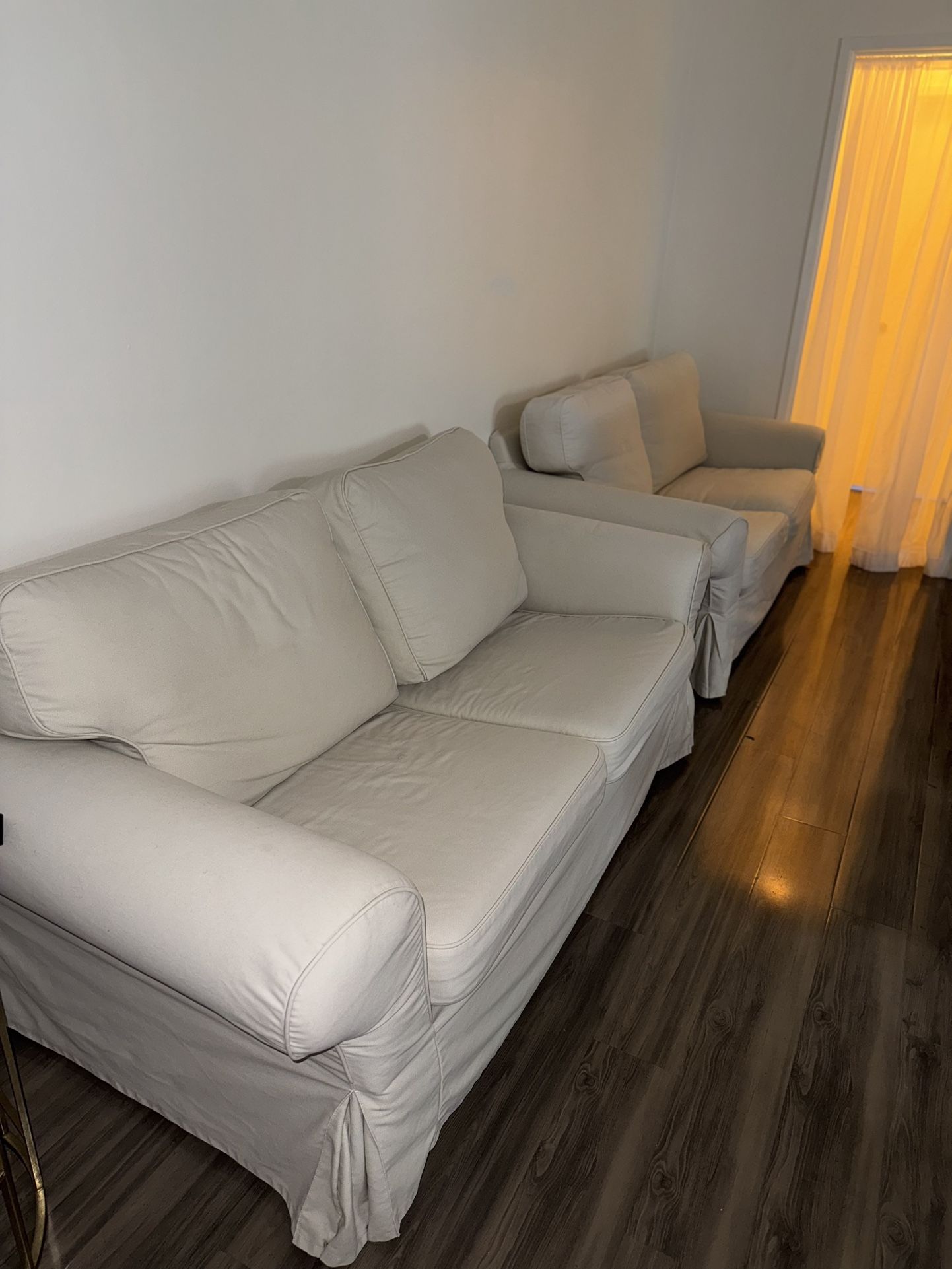 White IKEA Couches (Two)