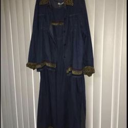 Women’s Denim Jacket w/ Dress Size Size 3X & 4X