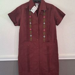 Authentic Women’s Guayabera Dress Size 8/10
