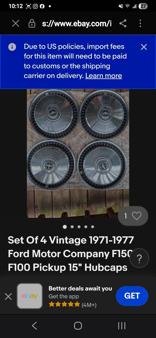 Vintage Ford Hubcaps