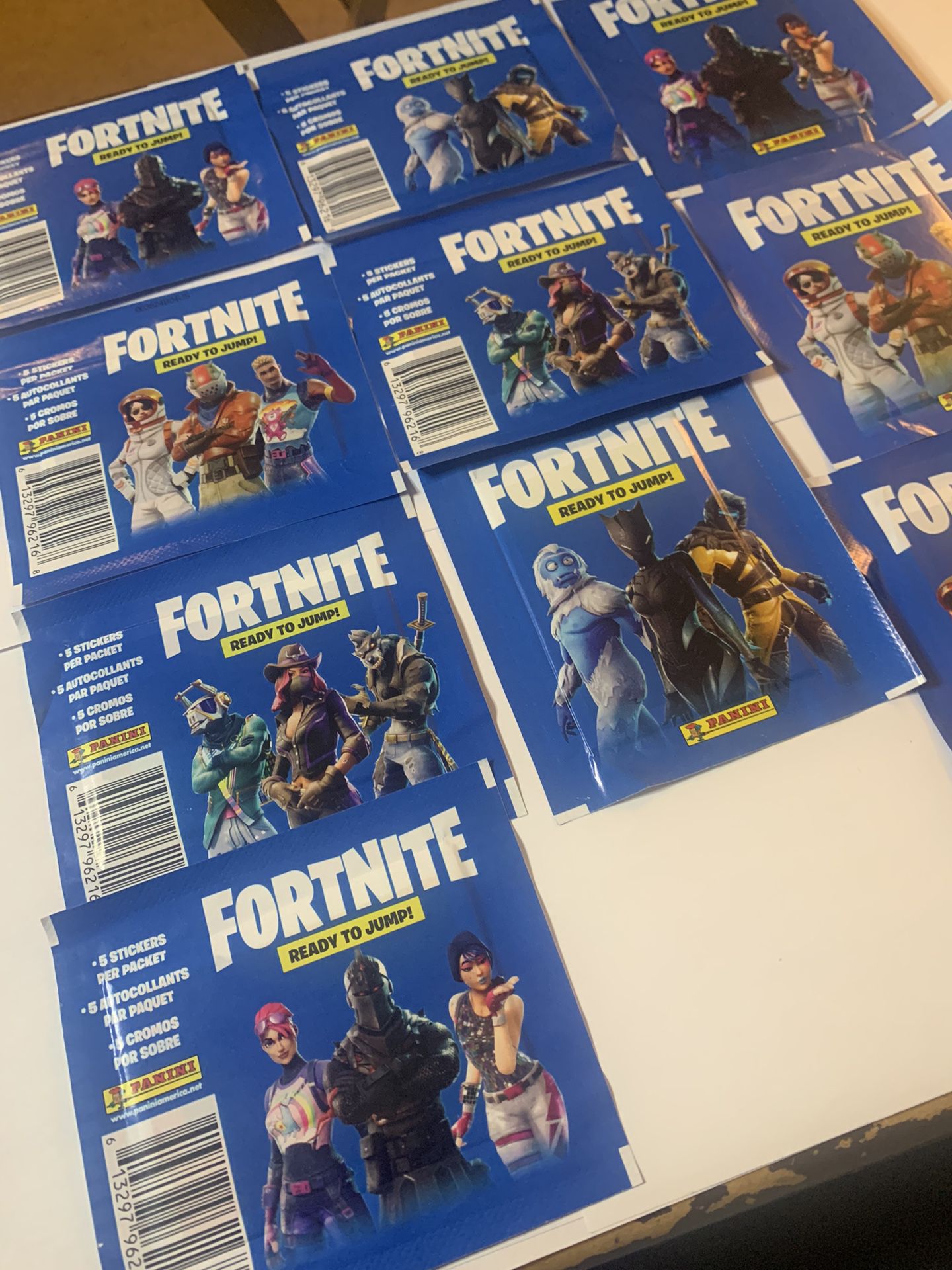 Fortnite Ready To Jump Sticker Collection, 2019 Panini, (10) Sealed Packs 50 Total Stickers