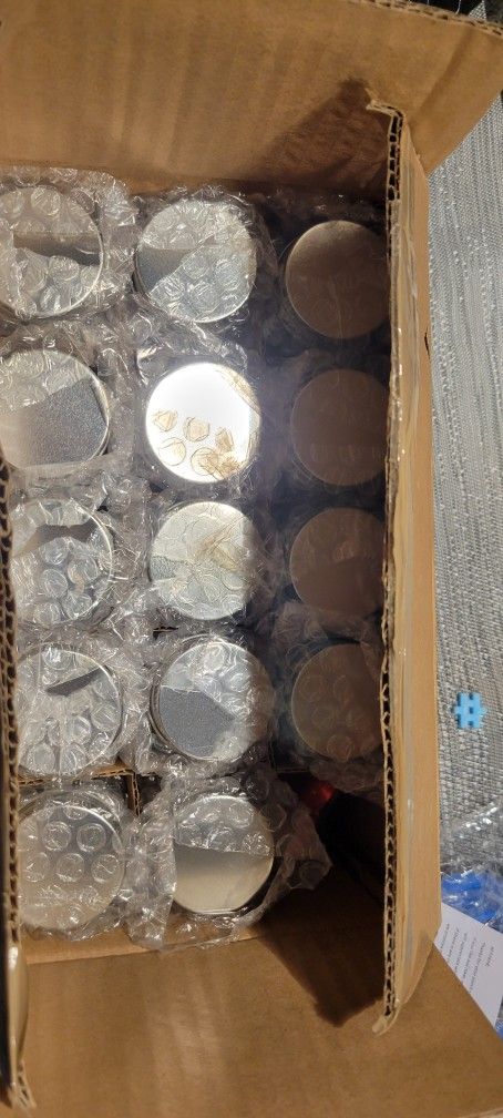 4 ounce 12 pack glass spice jars with labels and funnel new in box