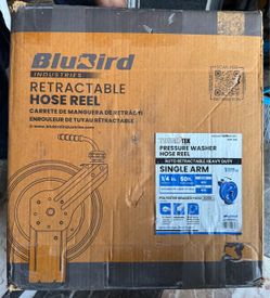 BLU SHIELD 1/4 in. x 50 ft. 3000 PSI Non-Marking Pressure Washer Hose Reel