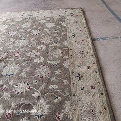 Azad Rug Pakistani Hajalili Peshuar Choloi Design 100% Wool Brown/Ivory