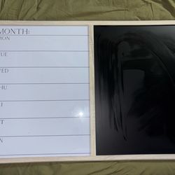 Half White Board Half Chalk Board