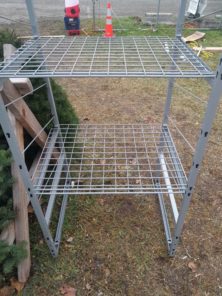 HEAVY DUTY RACKS/SHELVES ABOUT 27X30 INCHS NEW