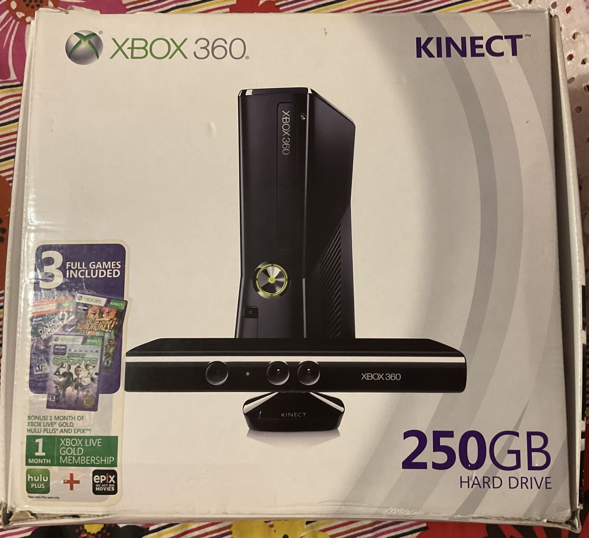 Xbox 360 With Kinect And Games