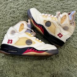 USED Jordan 5 Retro Off White Sail Size 7 NO BOX Replacement Insole (Left)