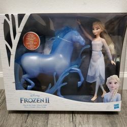 Disney Frozen 2 Elsa Fashion Doll and Nokk Figure Playset 