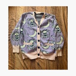 Size L: Trippie Redd Trip at Knight Skull Cardigan 100% Cotton