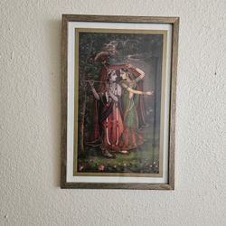 Vintage Krishna & Radha (Love) Print Framed