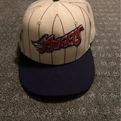 Angels 40Th Season Pinstriped Hat Fitted