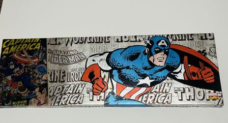 Marvel Captain America Canvas wall art 35 X 11