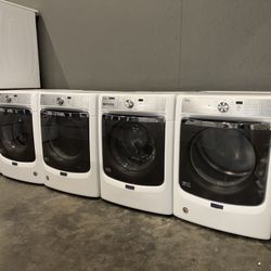 MAYTAG XL CAPACITY WASHER DRYER ELECTRIC SET STACKABLE 