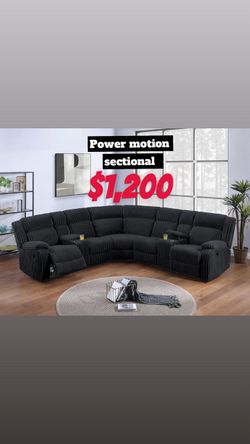 Power Motion Sectional Power Motion + 2 x Console + Cup Holders