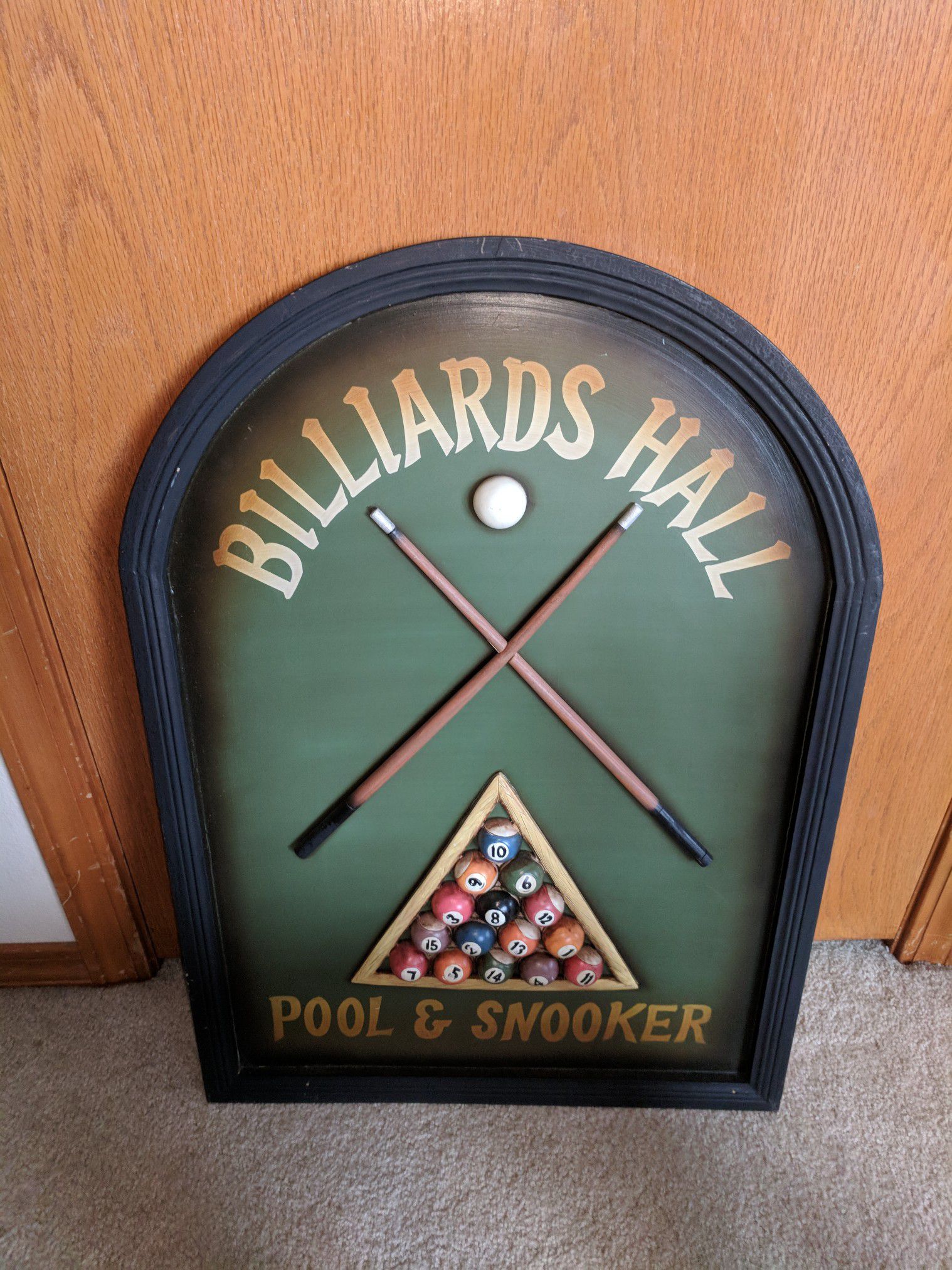 Billiards Hall Pool Sign