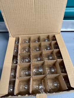 350 NEW G40 Clear Patio String Light Bulbs E12 C7 14 Boxes