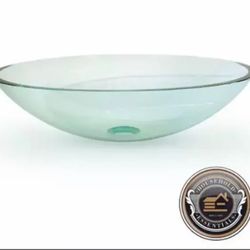 CLEAR GLASS OVAL VESSEL Sink ... CHECK OUT MY PAGE FOR MORE ITEMS