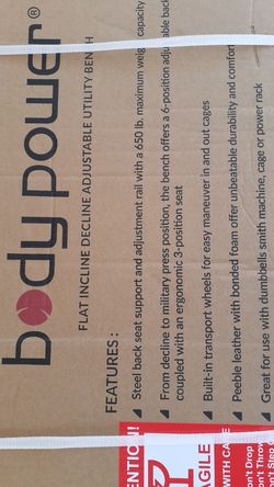 Adjustable bench flat incline decline adjustable utility bench 650 lb maximum weight capacity 🎈FIRM PRICE🎈