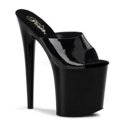 PLEASER BLACK ..10in.. BEYOND PLATFORM HIGH HEEL MULE