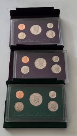 Lot of 3 United States Mint Proof Sets 93,94,1995 San Francisco