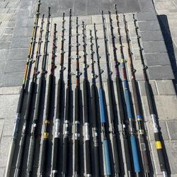 Roller fishing rods, CALSTAR Sabre Fenwick Kencor trolling $120-150 each