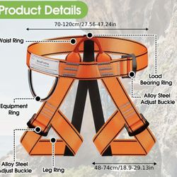 Climbing Harness Adjustable Half Body Harnesses for Caving Rock Climbing Rappelling Tree Protect Waist Safety Belts