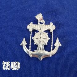 Dije De Ancla De Plata