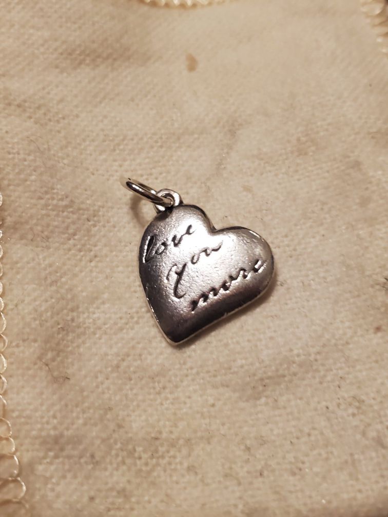 James avery love you more charm w/cut loop