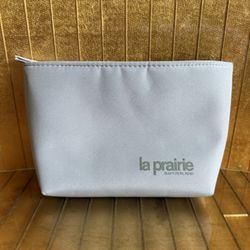 La Prairie Gray Cosmetic Bag New