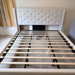 King size Platform Bed Frame with Headboard 