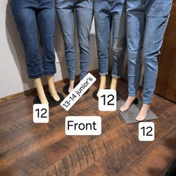 Women's Blue/Black Jeans All 12 Pants For 30.00 Or Each 