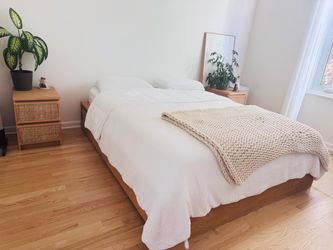 IKEA MALM Queen Bed + 2 Nightstands — DIY Refreshed Look