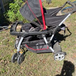 Two Kids Stroller Red 