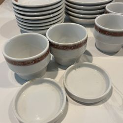 Vintage Royal Mosa holland China Set Plates Cups Creamers Bowls