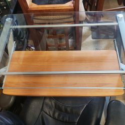 Desk - Glass - Wood - Metal 