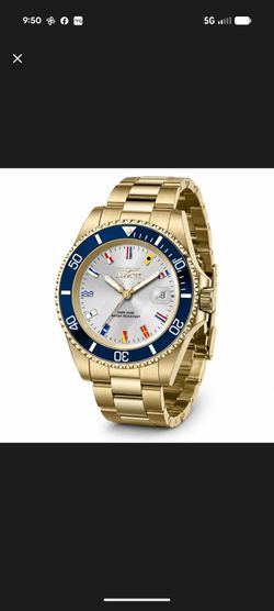 Invicta Pro Diver Men 40 mm Stainless Steel Gold Silver Dial Pc32 Quartz