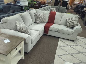 Beautiful Sectional In A Light Gray Color