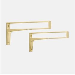 Rejuvenation Hardware Brass Shelf Bracket
