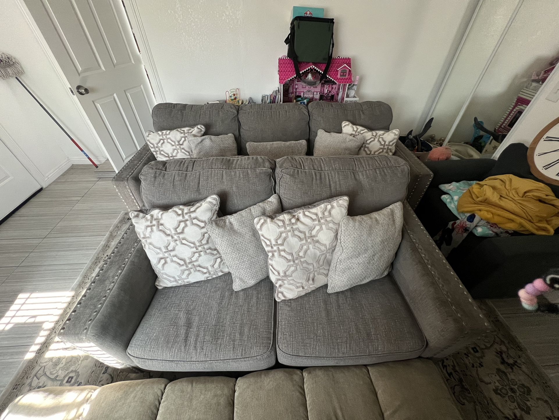 Grey Love Couches 