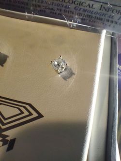 Pair of 14k round diamond studs