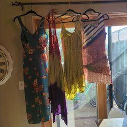 One Romper Rayon Polyester And 3 Dresses