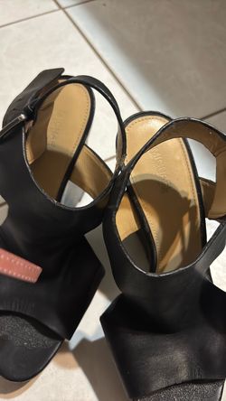 Michael Kors Black Leather Platform Sandals