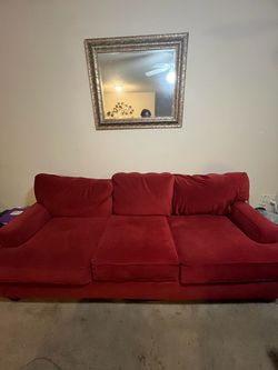 Burgundy 3-Seat Sofa