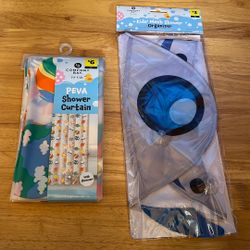 New Comfort Bay For Kids Shower curtain And Mesh Toy Organizer 