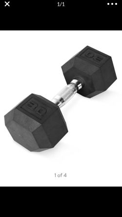 New 30 lb Rubber Hex Dumbbell each comes individually one sold at posting price only one left also DB’s Available In 10, 20, 30, 35, 40 lbs