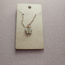 Butterfly Necklace ( Gold Glitter)
