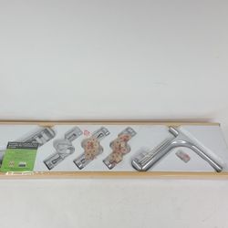 Wall Mounted Metal Wooden Pot Rack, 36" x 8"