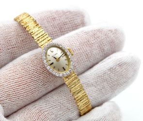 Vintage Rolex Ladies Watch 14K Gold & Diamond Bezel Manual Wind Cal. 1400 1950s